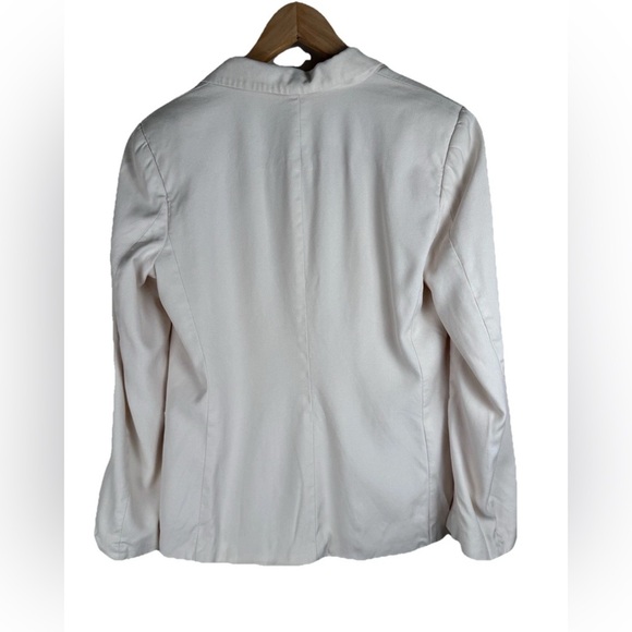 Banana Republic Women’s Silk Wool Blend Ivory Blazer Size 12 Career Capsule - Picture 2 of 13